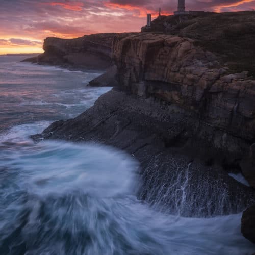 Faro isla de Mouro, Santander